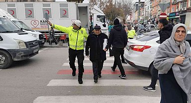 Aksaray'da "Yaya Önceliği" denetimleri sürüyor