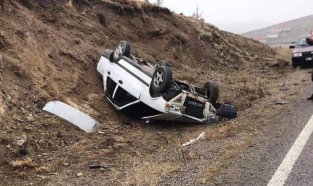 Kontrolden çıkan otomobil takla attı: 1 yaralı