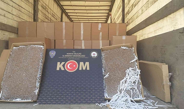 Konya'da 6 milyon 720 bin lira değerinde kaçak sigara ele geçirildi