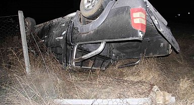 Konya'da kamyonet devrildi: 1 ölü, 1 yaralı