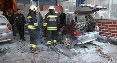 Konya'da LPG'li otomobil tamiratı sırasında patlama: 5 yaralı