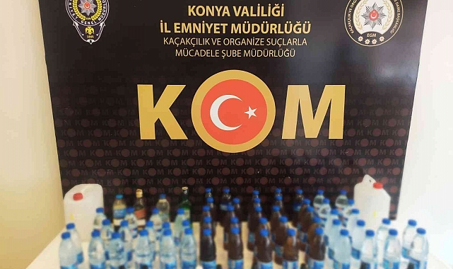 Konya'da sahte içki operasyonu