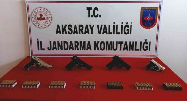 Aksaray'da jandarmadan silah operasyonu: 4 gözaltı