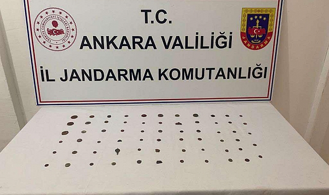Ankara'da çeşitli dönemlere ait olduğu tespit edilen 65 adet sikke ele geçirildi