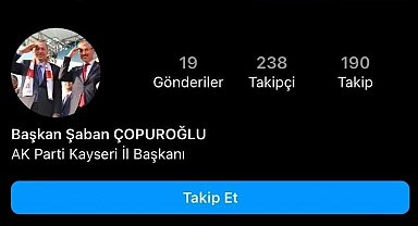 Çopuroğlu'ndan "sahte hesap" uyarısı