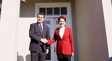 İYİ Parti lideri Akşener'den Demokrat Parti lideri Uysal'a ziyaret