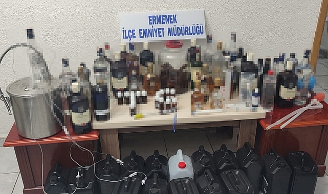Karaman'da kaçak içki operasyonu