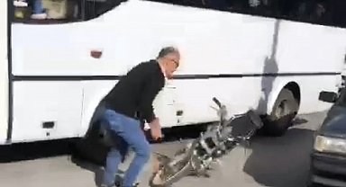 Otobüs şöförü ile kurye sözlü tartışmaya girdi, belediye işlem yaptı