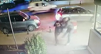 Restoran çıkışı kadının tekme tokat darp edilmesi