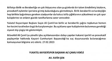 Ali Çamlı hakkında hakaret içerikli paylaşımlara suç duyurusu