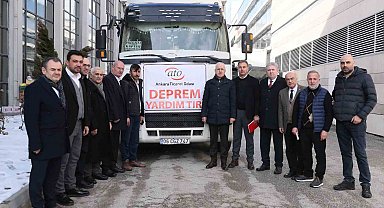 ATO'nun deprem için oluşturduğu yardım tırları yola çıktı