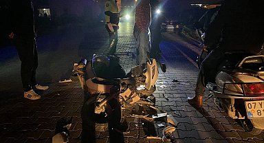 Gazipaşa'da otomobille motosiklet çarpıştı: 1 yaralı