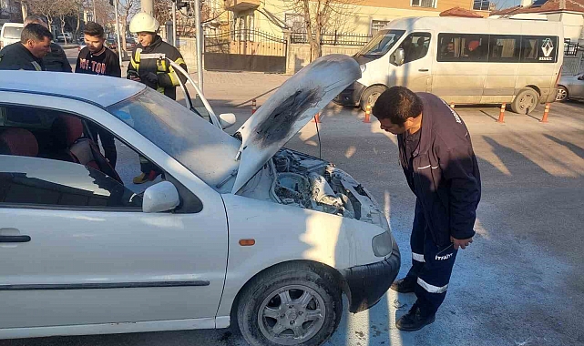 Karaman'da otomobil yangını