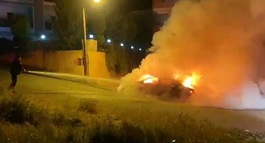 Lüks otomobili kundaklayan şüphelinin planı filmleri aratmadı