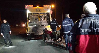 Motosiklet çöp kamyonuna çarptı: 1 ölü, 1 yaralı