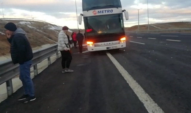 Otobüs arıza yapınca eksi 5 derecede 4.5 saat beklediler
