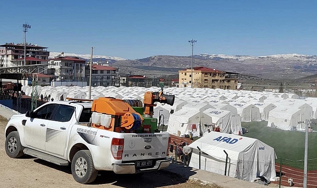 Pursaklar Belediyesinden Kahramanmaraş'taki salgın hastalık riskine karşı ilaçlama