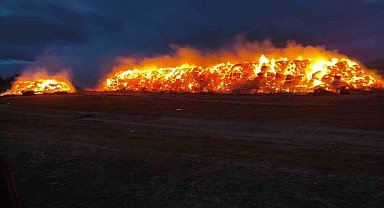 Konya'da 2 bin fiğ ve 800 ton yonca balyası yandı