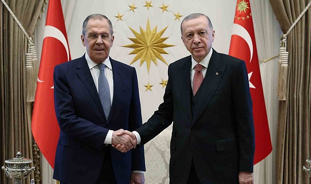 Cumhurbaşkanı Erdoğan, Rusya Dışişleri Bakanı Lavrov'u kabul etti