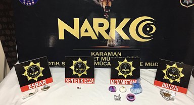 Karaman'da uyuşturucudan 2'si kadın 3 kişi tutuklandı
