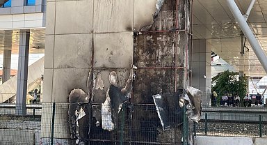 Ankara'da üst geçit asansöründe korkutan yangın