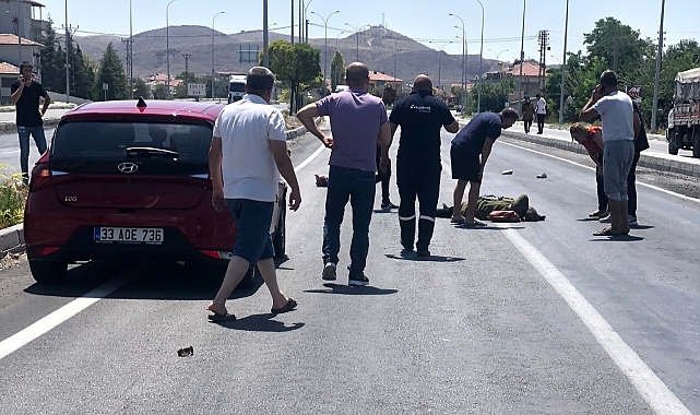 Konya'da karşıdan karşıya geçen yayaya otomobil çarptı