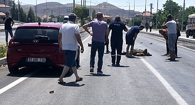 Konya'da karşıdan karşıya geçen yayaya otomobil çarptı