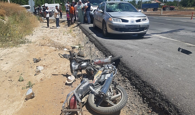 Konya'da otomobil ile motosiklet çarpıştı: 1 yaralı