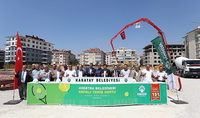 Konya'nın en büyük kapalı tenis kortunun temeli atıldı