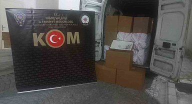 Niğde'de 650 bin adet dolu makaron ele geçirildi