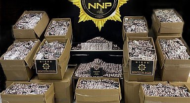 Niğde'de tırda yapılan aramada 308 bin adet sentetik ecza maddesi bulundu