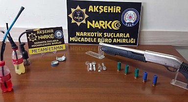 Şüpheli araçta uyuşturucu ve av tüfeği ele geçirildi
