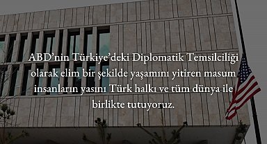 ABD Büyükelçiliği'nde bayrak yarıya indirildi
