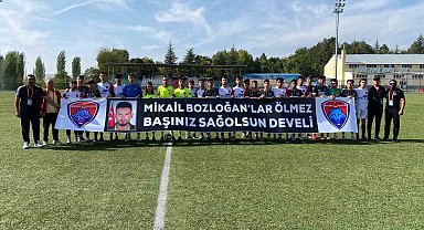 Develili şehit, futbol maçı öncesi pankart ile anıldı