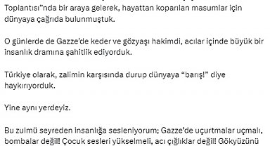 Emine Erdoğan: "Türkiye olarak zalimin karşısında durup dünyaya 'barış' diye haykırıyorduk, yine aynı yerdeyiz"