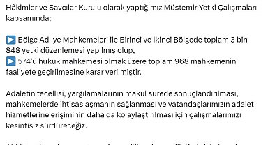 Adalet Bakanı Tunç: "Toplam 968 yeni mahkeme kuruluyor"