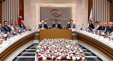 ATO Başkanı Gürsel Baran, Cumhurbaşkanı Yardımcısı Yılmaz'a ATO üyelerinin sorun ve taleplerini aktardı