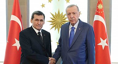 Cumhurbaşkanı Erdoğan, Türkmenistan Dışişleri Bakanı Meredov'u kabul etti