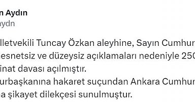 Cumhurbaşkanı Erdoğan'dan CHP İzmir Milletvekili Tuncay Özkan'a tazminat davası