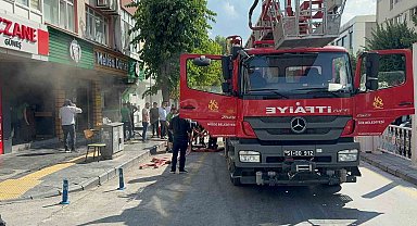 Dönercide çıkan yangın paniğe neden oldu