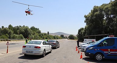 Jandarma havadan ve karadan denetim yaptı