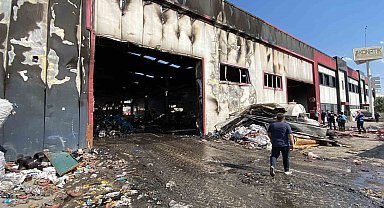 Konya'da yanan fabrikada soğutma ve temizleme çalışmaları sürüyor