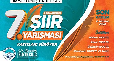 Şiir Yarışması'nın 7.'si için kayıtlar sürüyor