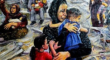 Talas Belediyesi'nden Gazzeli çocuklara resim sergisi