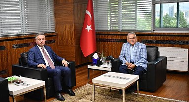 Yeni İl Milli Eğitim Müdürü Esen'den Başkan Büyükkılıç'a ziyaret