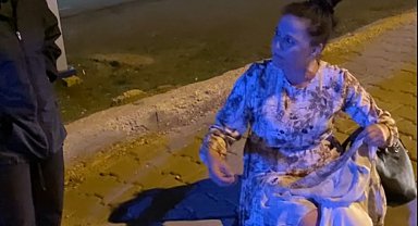 Aksaray'da polisin karayolundaki anne ve kızı ile imtihanı