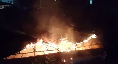 Akşehir Tarihi Şifa Hamamı'nda yangın