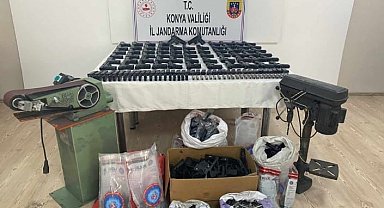 Jandarmanın baskın yaptığı ev silah imalathanesi çıktı