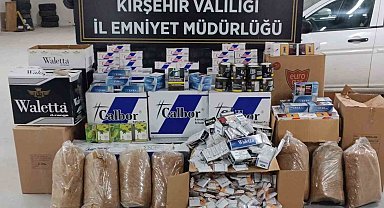 Kırşehir'de 1 ton 600 gram kaçak tütün ele geçirildi
