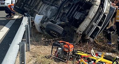 Kontrolden çıkan minibüs takla attı: Sürücü hayatını kaybetti
